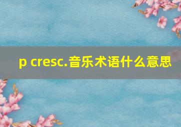 p cresc.音乐术语什么意思